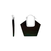 AE-1165-SHB Sterling Silver Earring With Black Shell Jewelry Bali Designs Inc